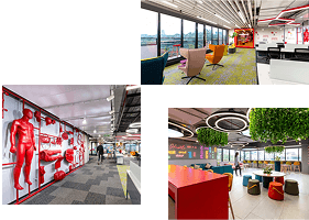 Office spaces collage