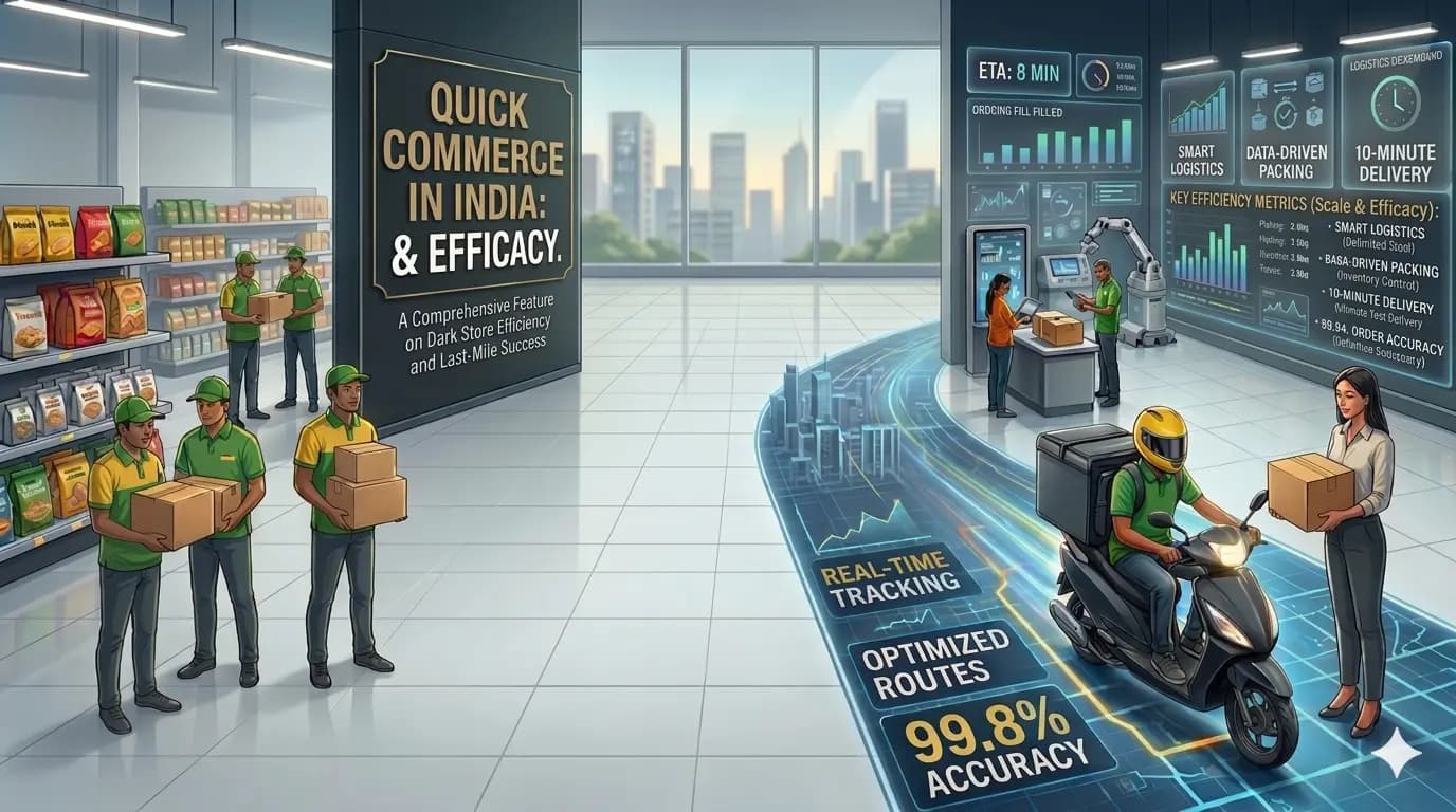 Quick commerce dark store and efficacy in India
