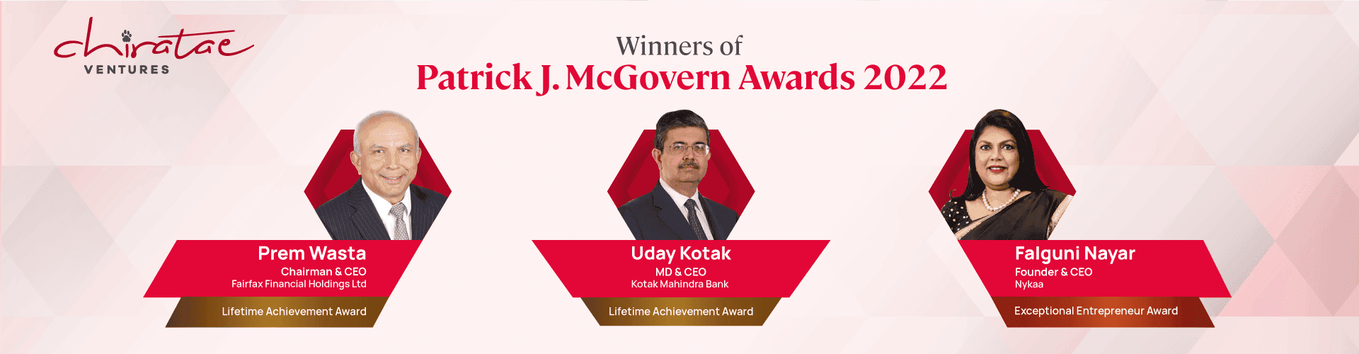 Chiratae Ventures Patrick J. McGovern Awards 2022 – Honoring individuals with exceptional contributions