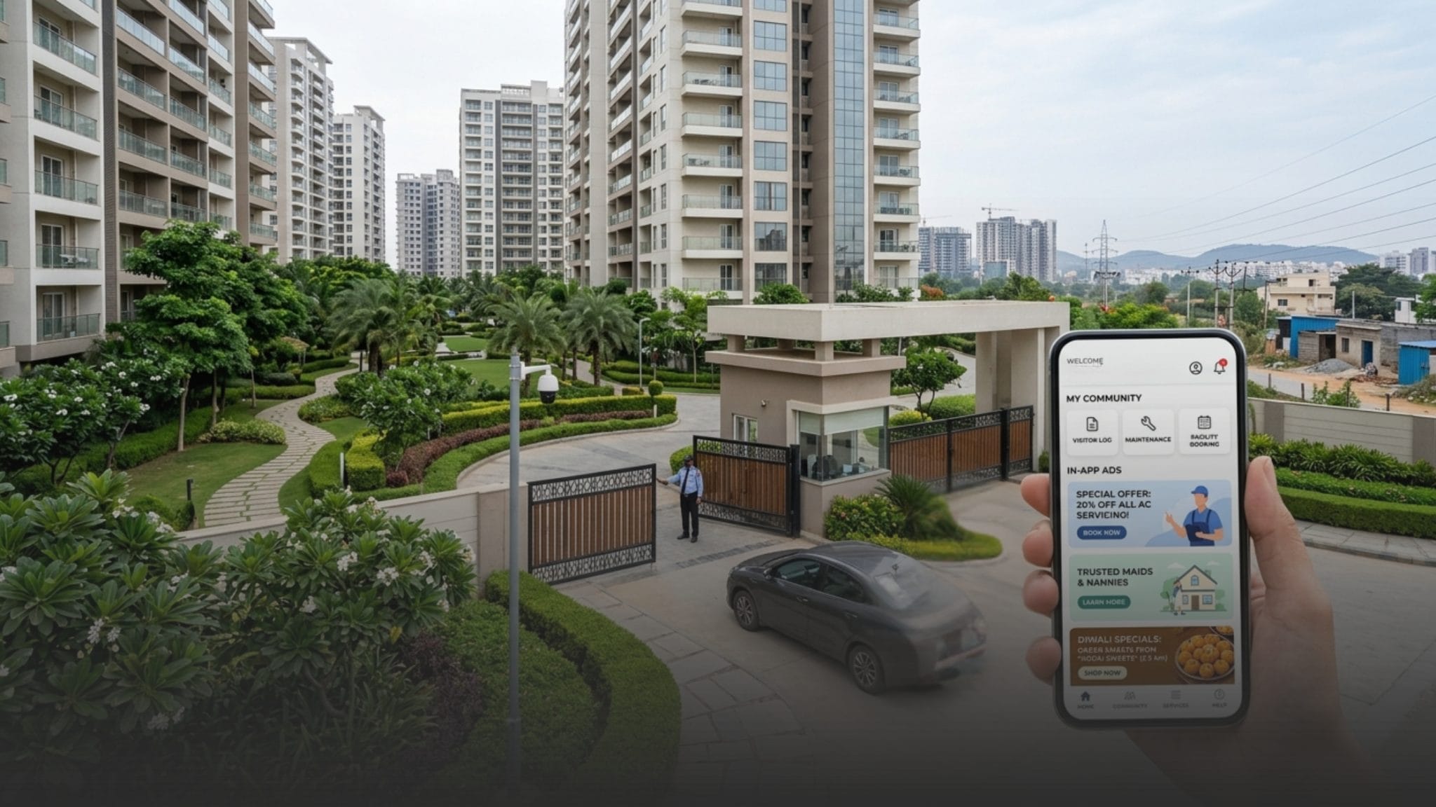 gated community advertising India, gated community marketing