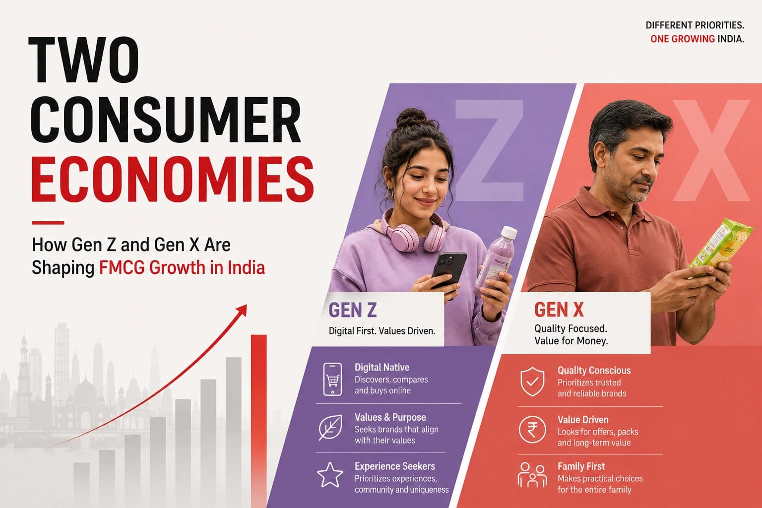Gen Z and Gen X Are Shaping FMCG Growth in India