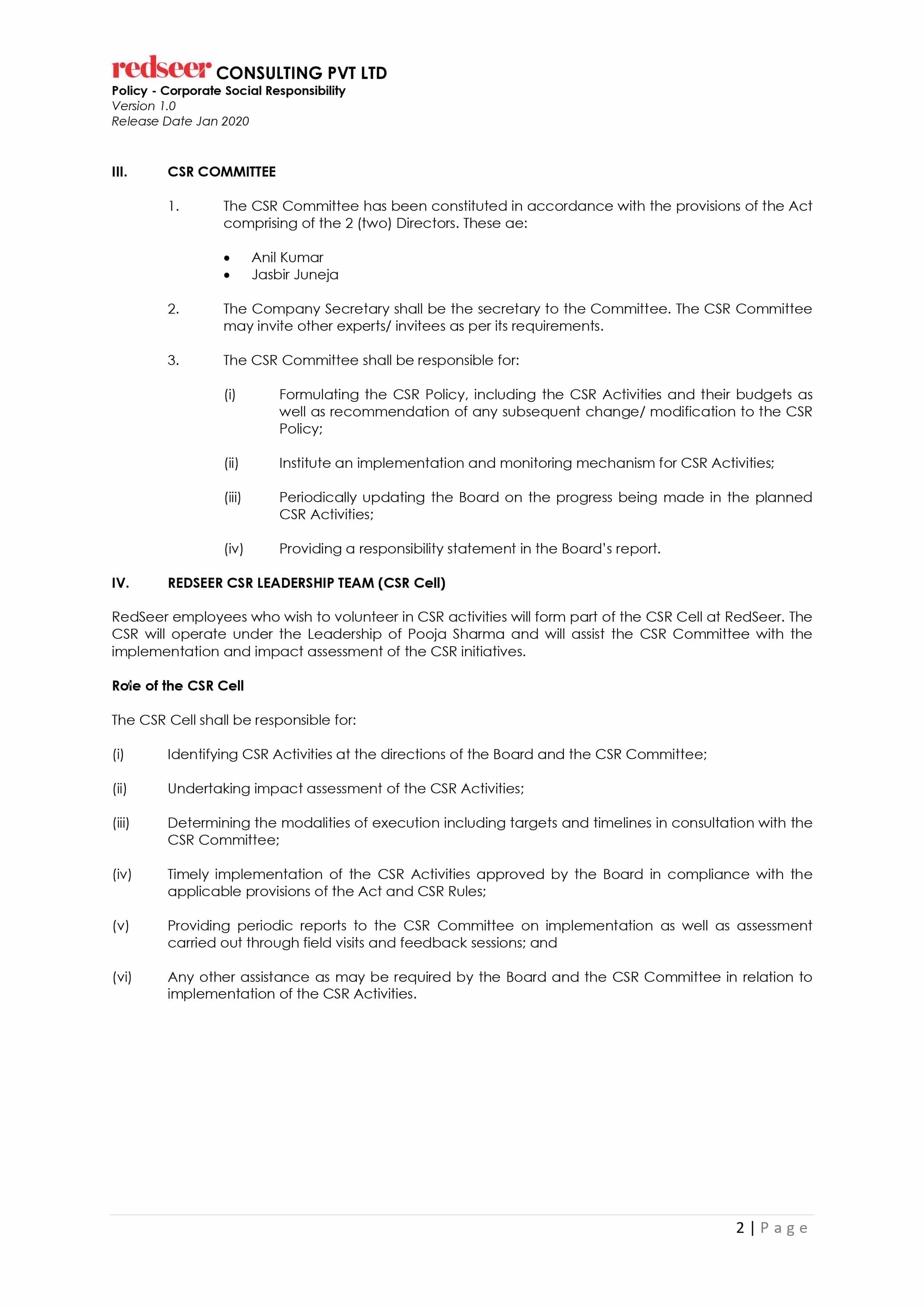 CSR Policy FY22 Page 2