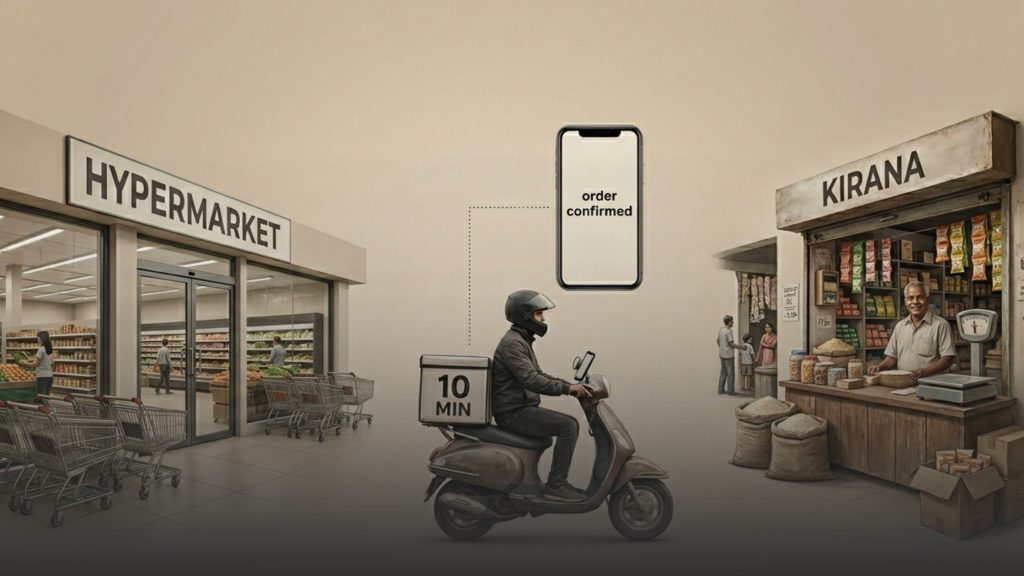 Quick Commerce vs Kirana vs Grocery Market in India